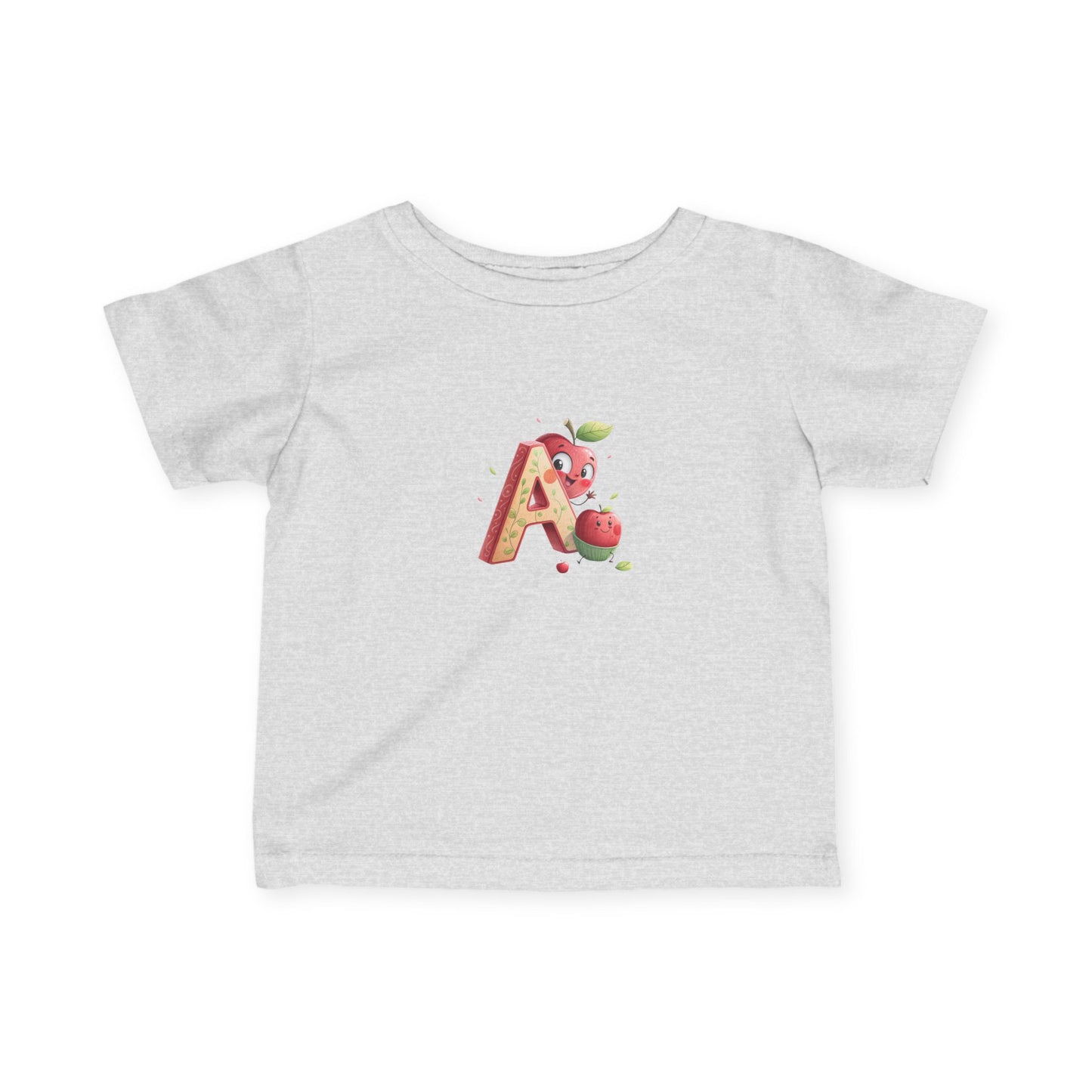Apple-Themed Infant Tee, Cute Baby Shirt, Baby Clothes, Personalized Gift, Toddler Outfit, Fruit Graphic Tee