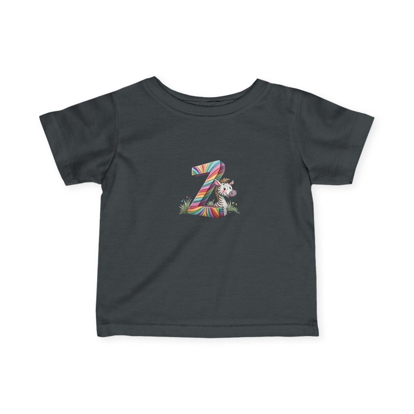 Colorful Number 2 Infant Tee, Cute Baby Shirt, Toddler Clothing, Birthday Outfit, Playful Kid’s Apparel