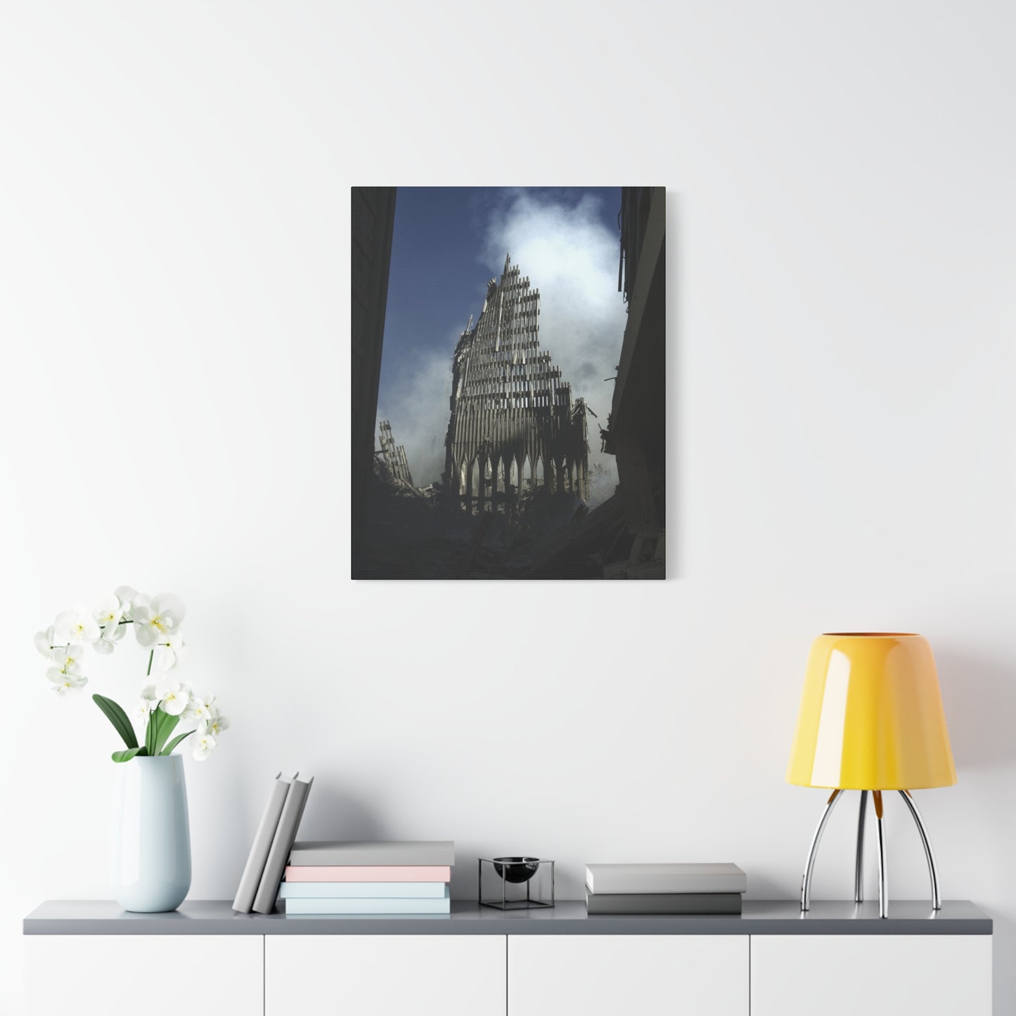 Matte Stretched Canvas - Ruined Cathedral Architectural Print