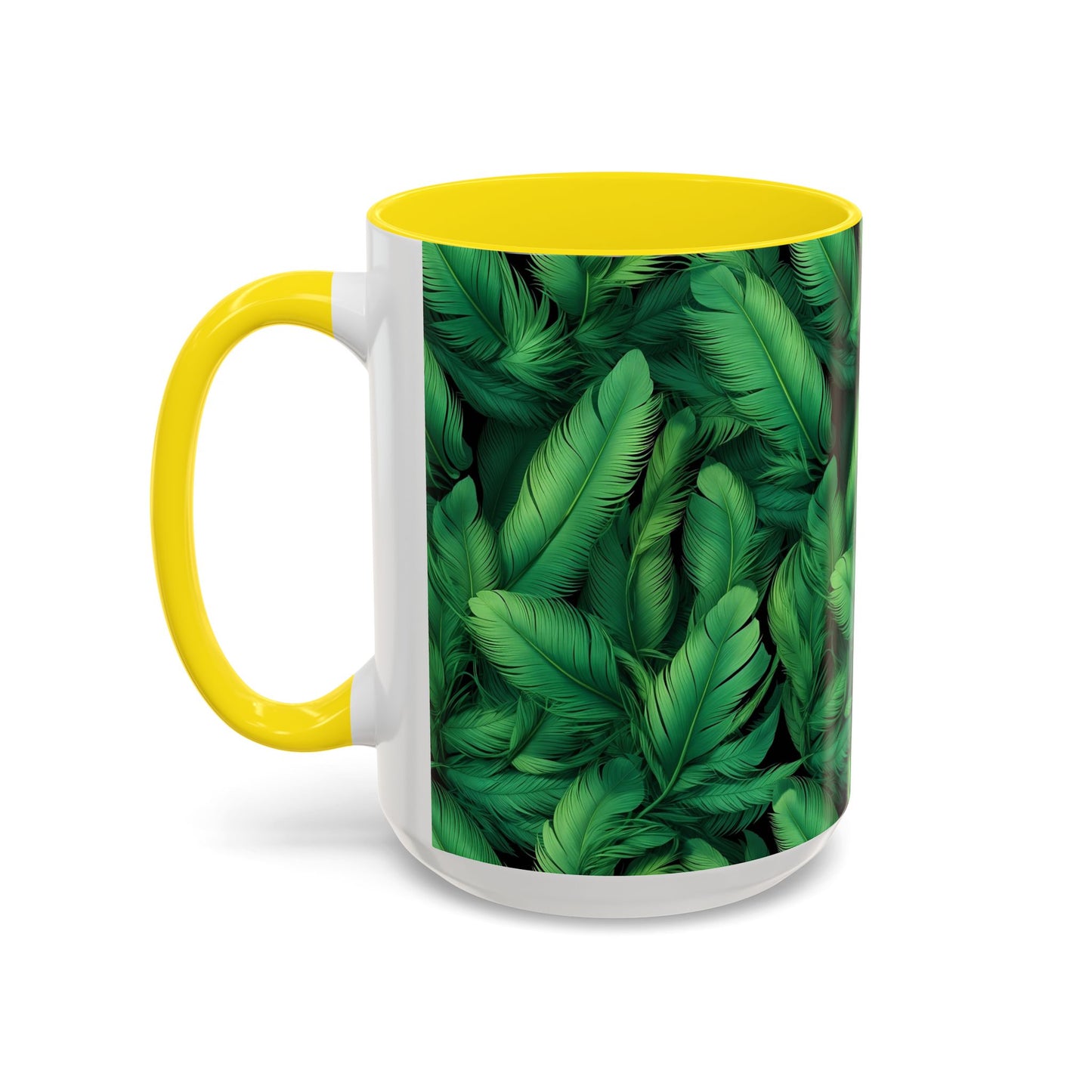 Tropical Leaf Coffee Mug - Green Botanical Drinkware, Ideal Gift for Nature Lovers, Home Decor, Tropical Theme, Eco-Friendly Beverage