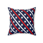 USA Patriotic Square Pillow, Decorative Cushion, Americana Home Decor, Fourth of July Gift, Star Stripes Pillow