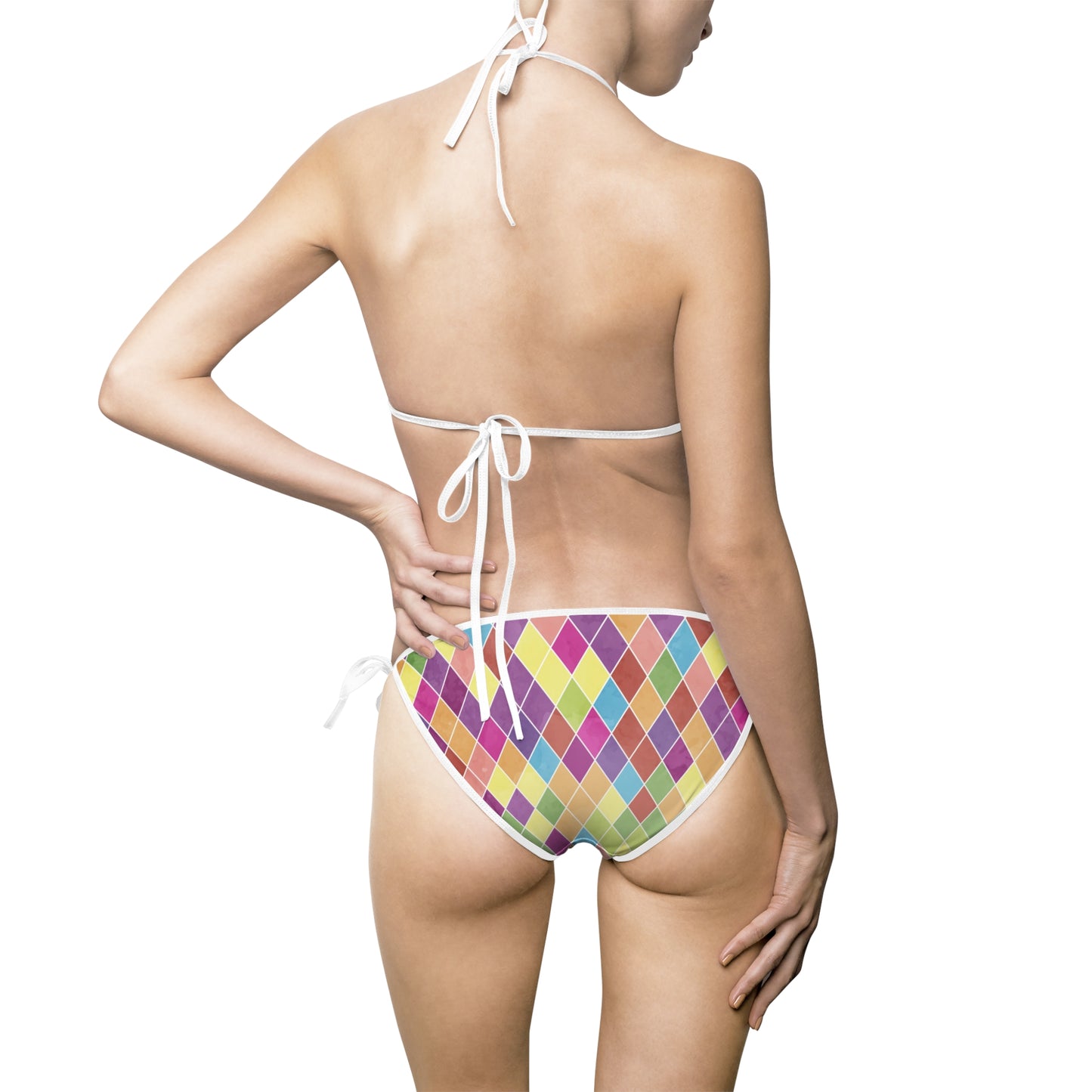 Vibrant Women's Bikini Swimsuit, Colorful Summer Swimwear, Beach Day Outfit, Pool Party Essential, Holiday Swim Set, AOP Swimwear