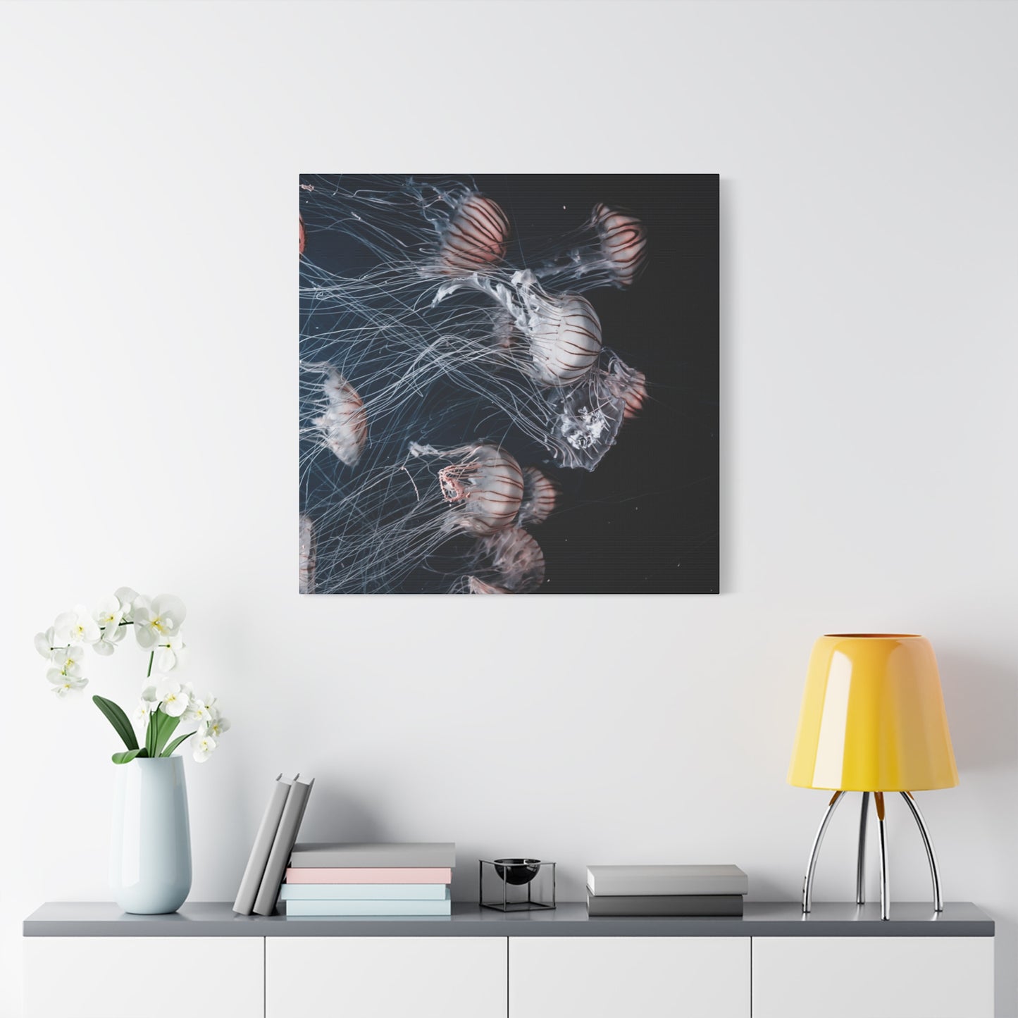 Jellyfish Swarm Matte Stretched Canvas
