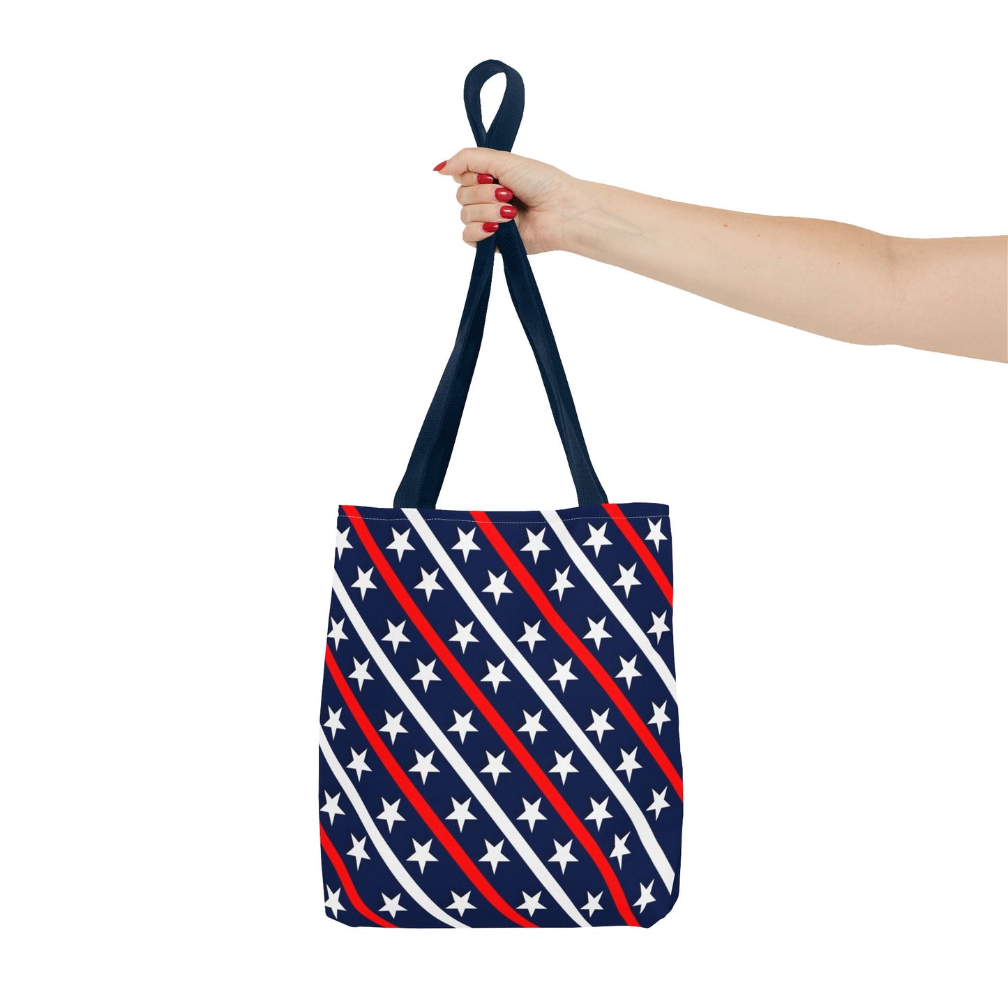 Patriotic Tote Bag, USA Flag Inspired, Star Patterned Purse, Summer BBQ, Independence Day, Memorial Day, Everyday Use