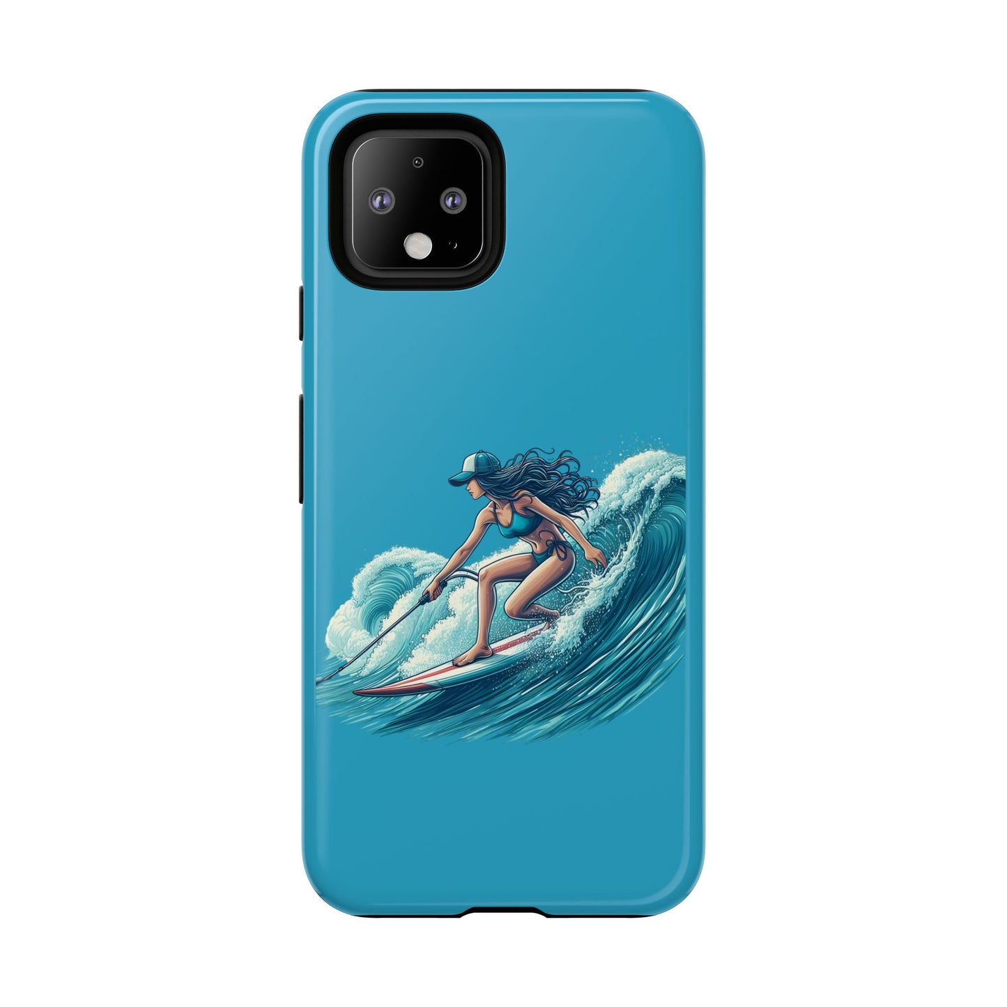 Surfing Phone Case, Coastal Vibes Phone Cover, Tough Cases for Beach Lovers, Ocean Art Phone Accessories, Summer Gift Idea