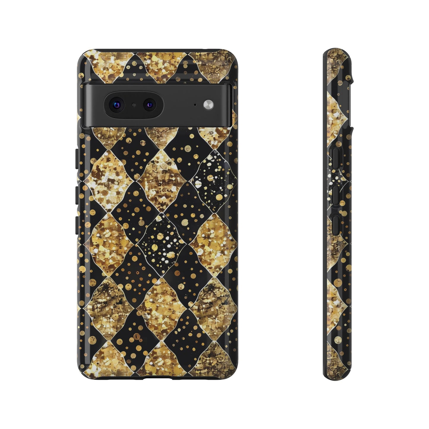 Elegant Gold & Black Phone Case for Tough Protection