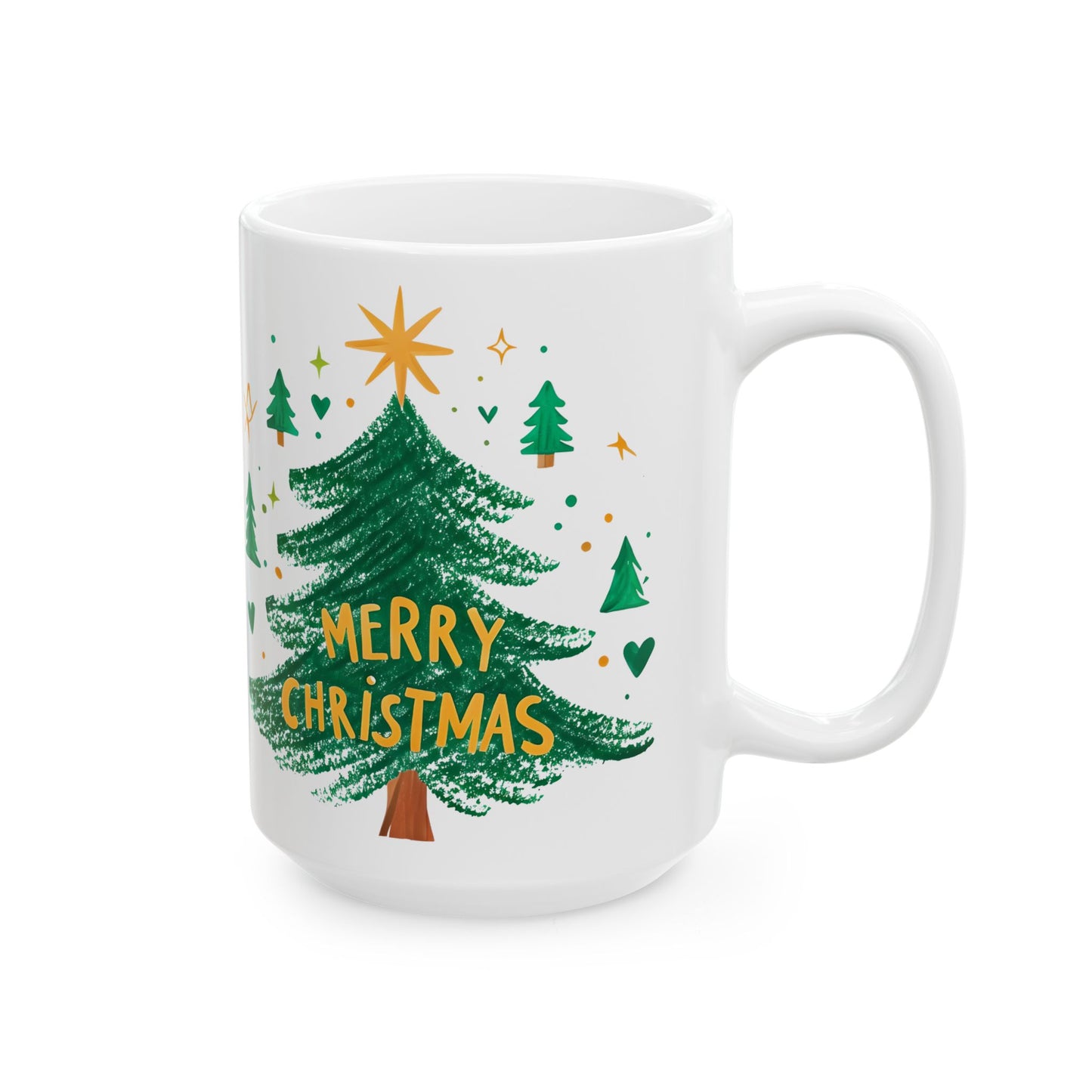 Festive Christmas Ceramic Mug | Holiday Coffee Cup, Hand-painted Design, Gift for Him, Her, Family, Friends, Winter Wonderland