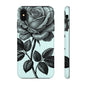 Elegant Floral Phone Case, Tough Cases for iPhones, Black Rose Design, Gift for Her, Stylish Phone Cover, Birthday Gifts