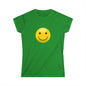 Smiley Face Women's Softstyle Tee, Casual T-Shirt, Happy Graphic Tee, Summer Shirt, Birthday Gift, Everyday Wear