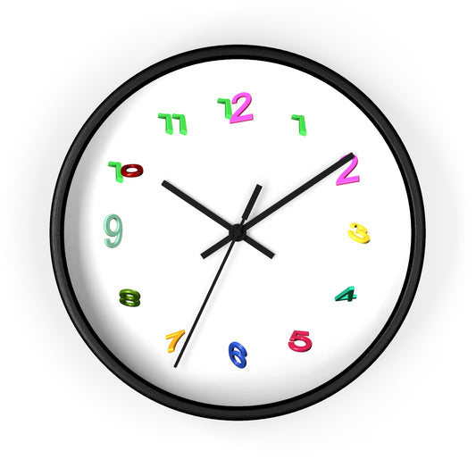 Colorful Kids' Wall Clock, Fun Nursery Decor, Playful Timepiece, Bright Room Accent, Birthday Gift for Children