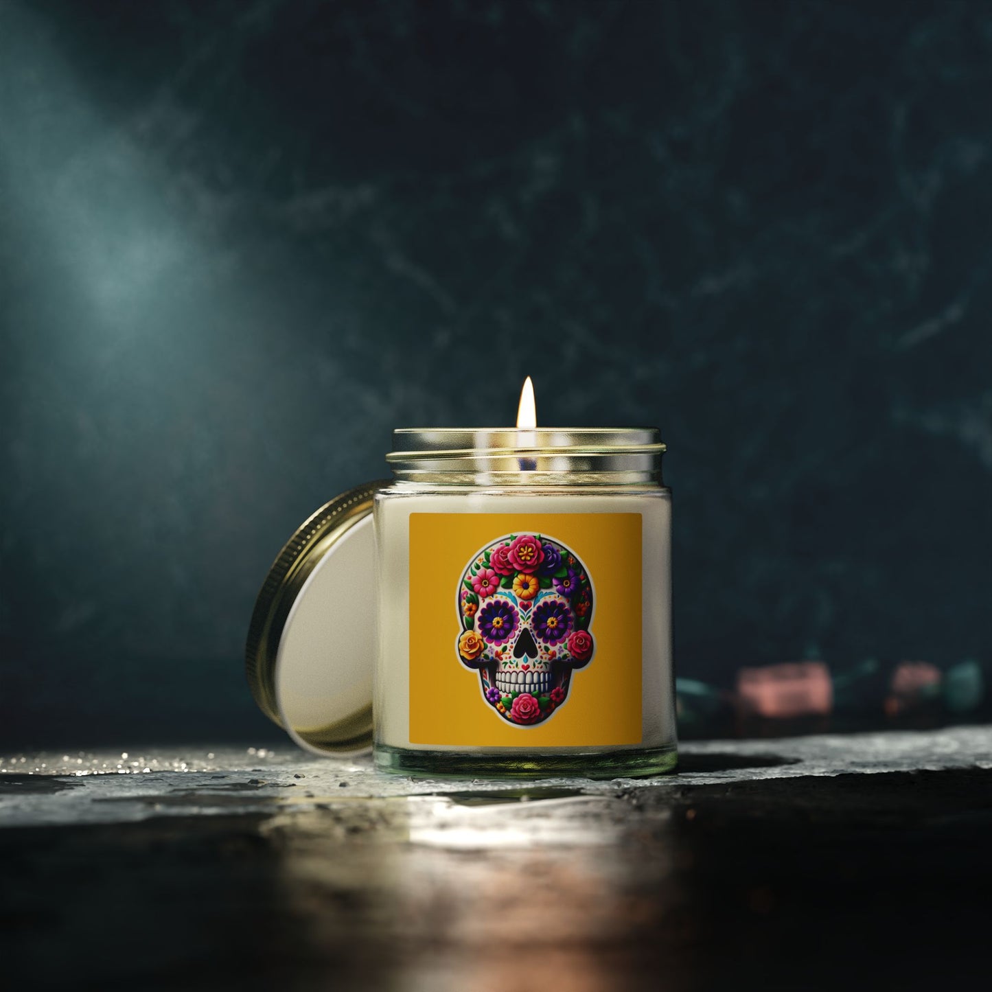 Day of the Dead Coconut Apricot Candle (4oz/9oz)