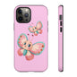 Cute Butterfly Phone Case, Tough Phone Cover, Girly Phone Accessory, Unique Gift for Her, Kids Phone Case, Floral Design Case