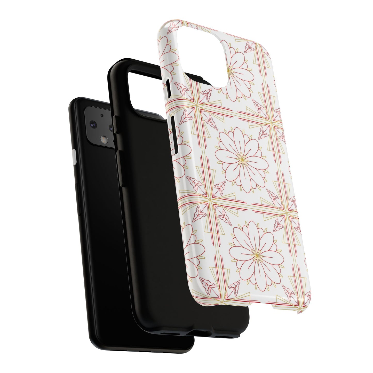 Floral Pattern Phone Case - Stylish Tough Case, Flower Design, Cute Mobile Cover, Phone Accessory, Gift for Her, Spring Style