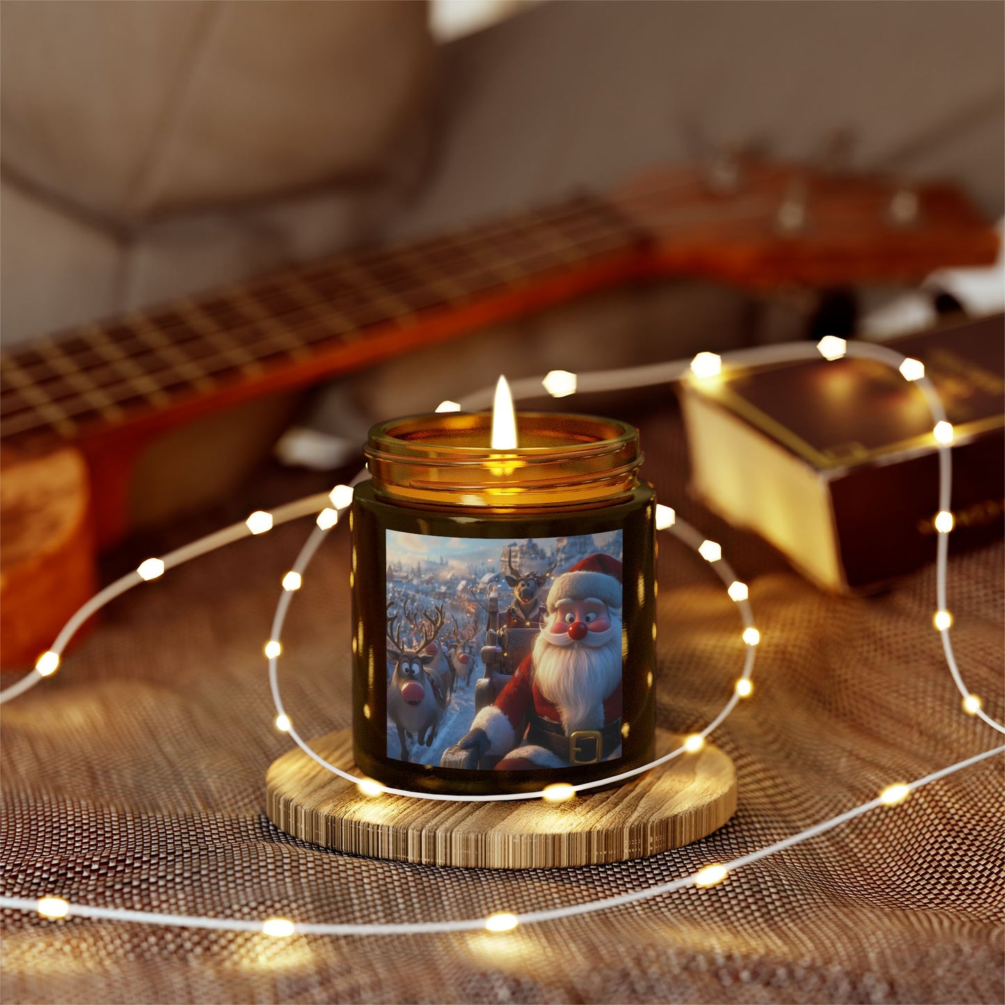 Festive Scented Candles, Christmas Decor, Holiday Gifts, Cozy Nights, Home Fragrance, Santa-themed