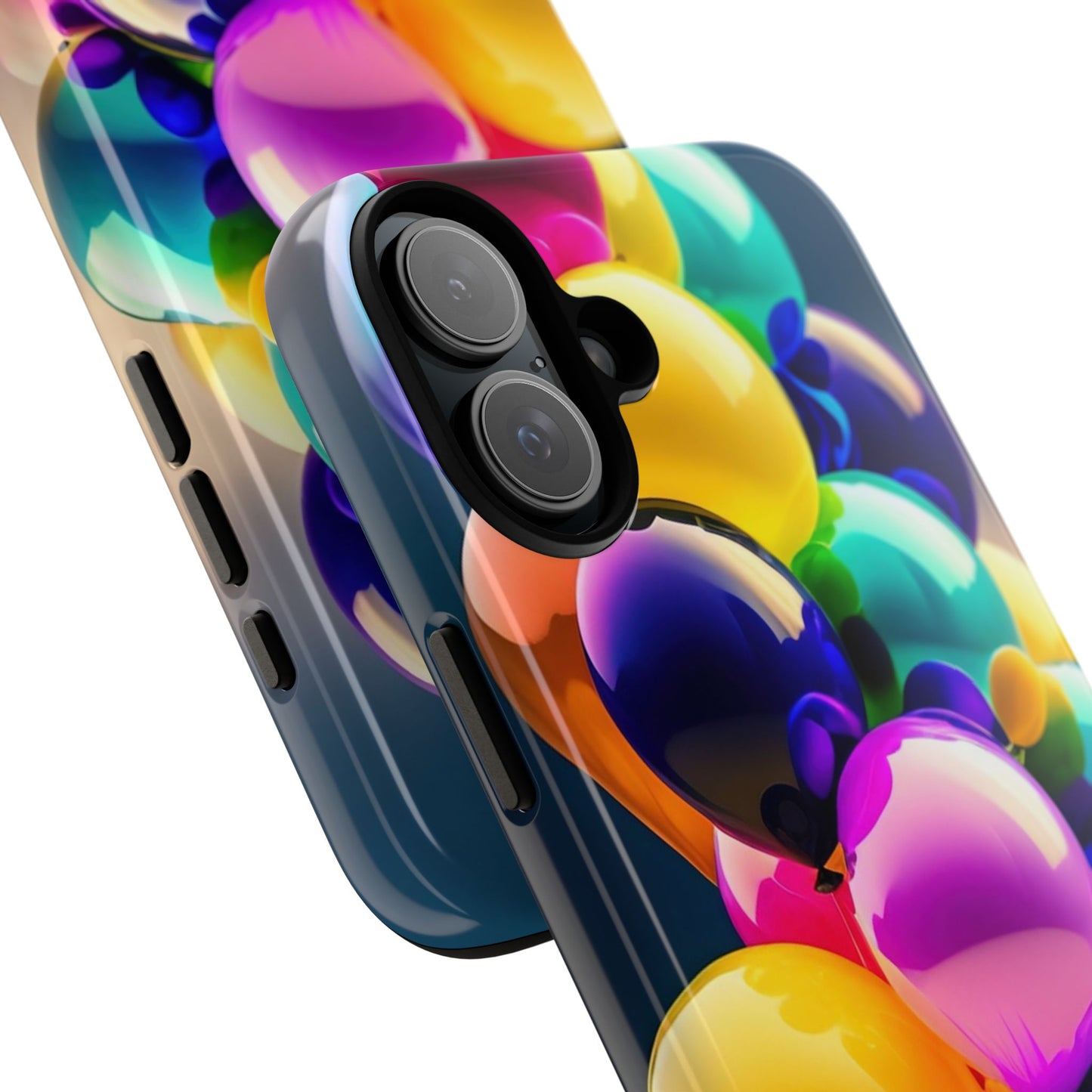 Colorful Balloon Tough Phone Case — Vibrant Party Balloons Protective Cover