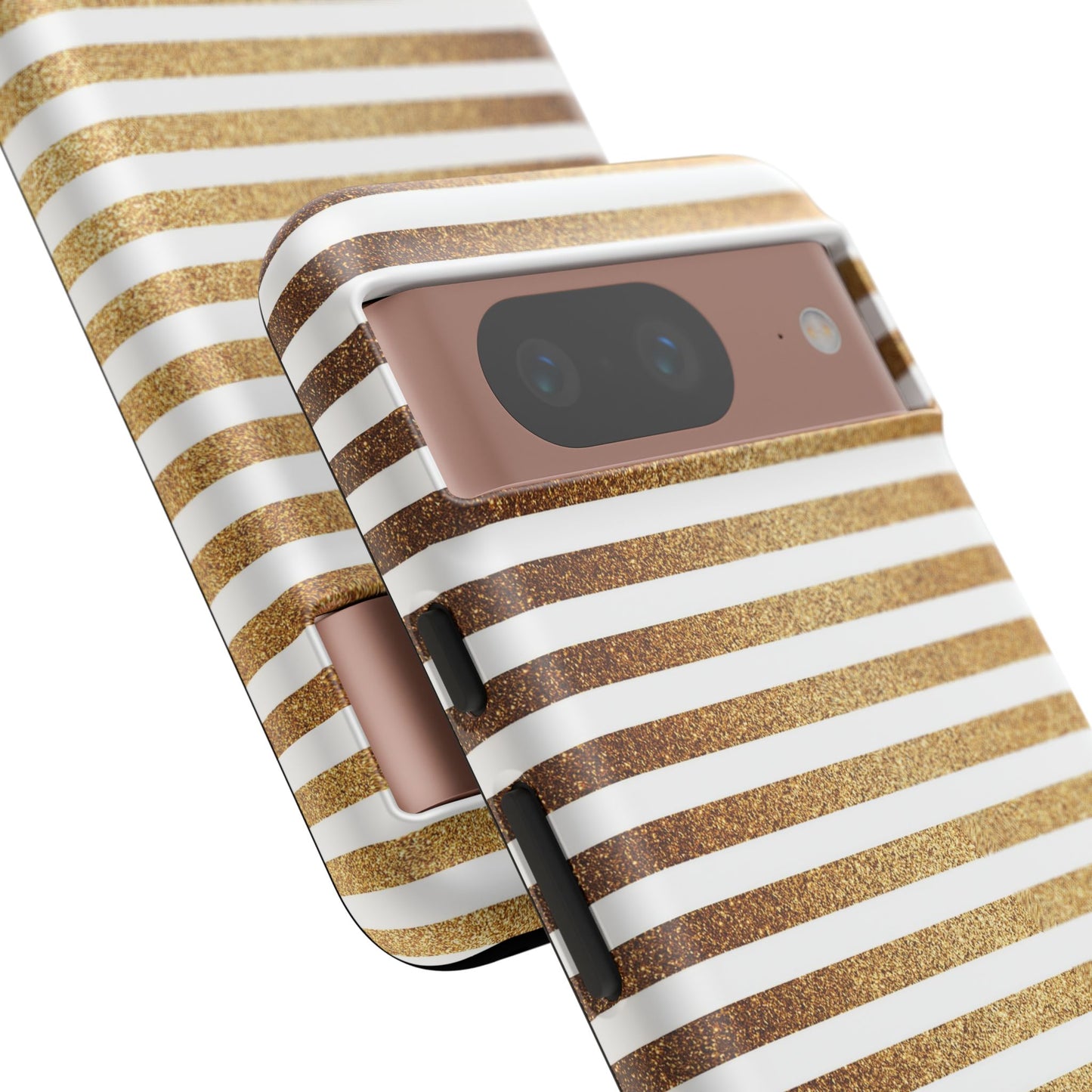 Glamorous Gold Striped Phone Case | Tough Cases, Stylish Phone Cover, Chic Accessories, Gift for Her, Fashionable Tech