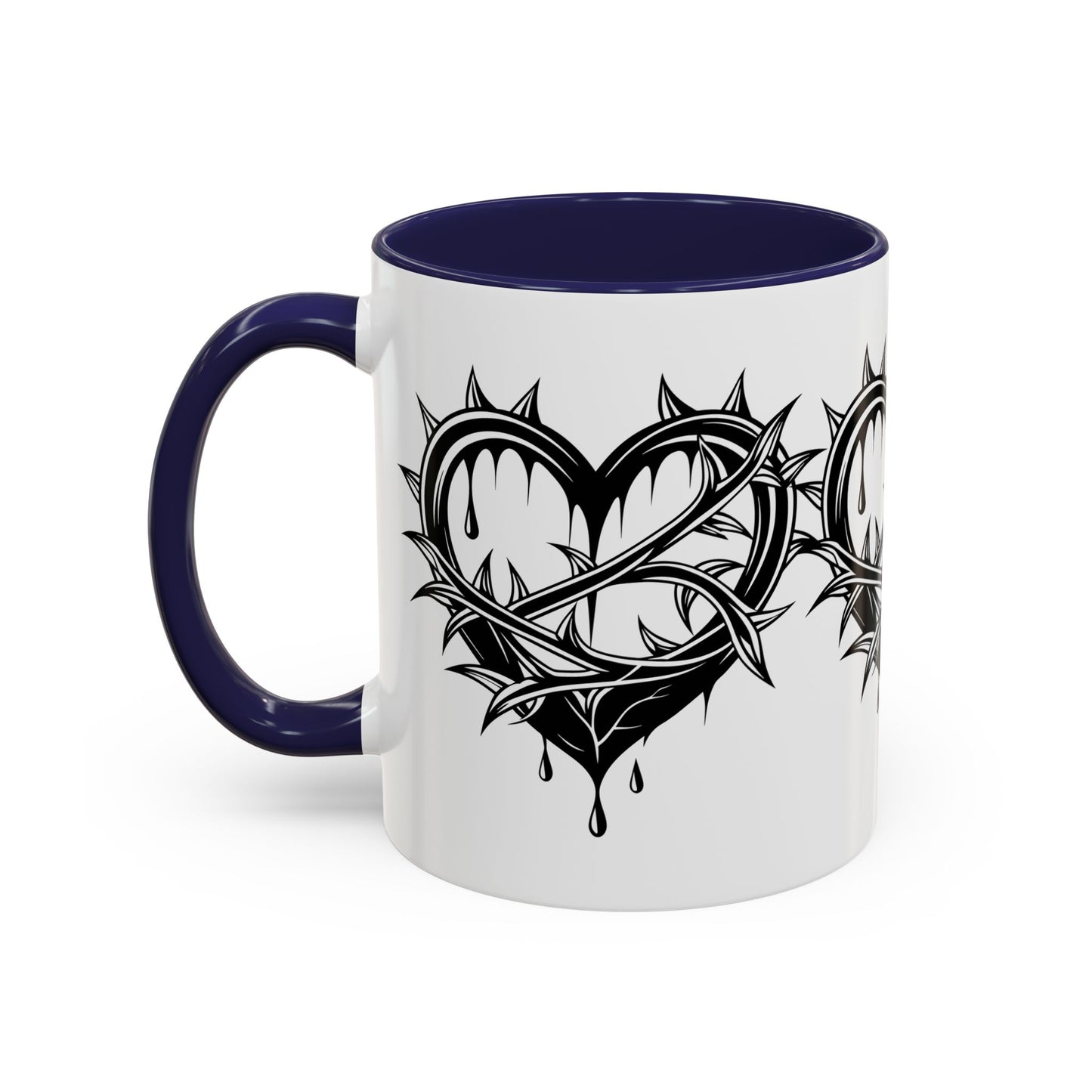 Gothic Heart Mug, Unique Art Coffee Cup for Gifting, Gothic Home Decor, Perfect for Friends, Gothic Style Drinkware