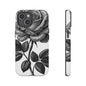 Elegant Floral Phone Case - Tough Cases, Black Rose Design, Floral Phone Cover, Stylish Phone Accessory, Gift for Her, Mother's Day