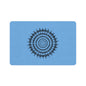 Pet Food Mat — Blue Mandala Paw Print Design (12x18)
