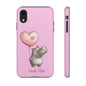 Cute Hippo Phone Case | Good Vibes, Gift for Friends, Cute Phone Accessories, Animal Lover Gift, Happy Phone Cover