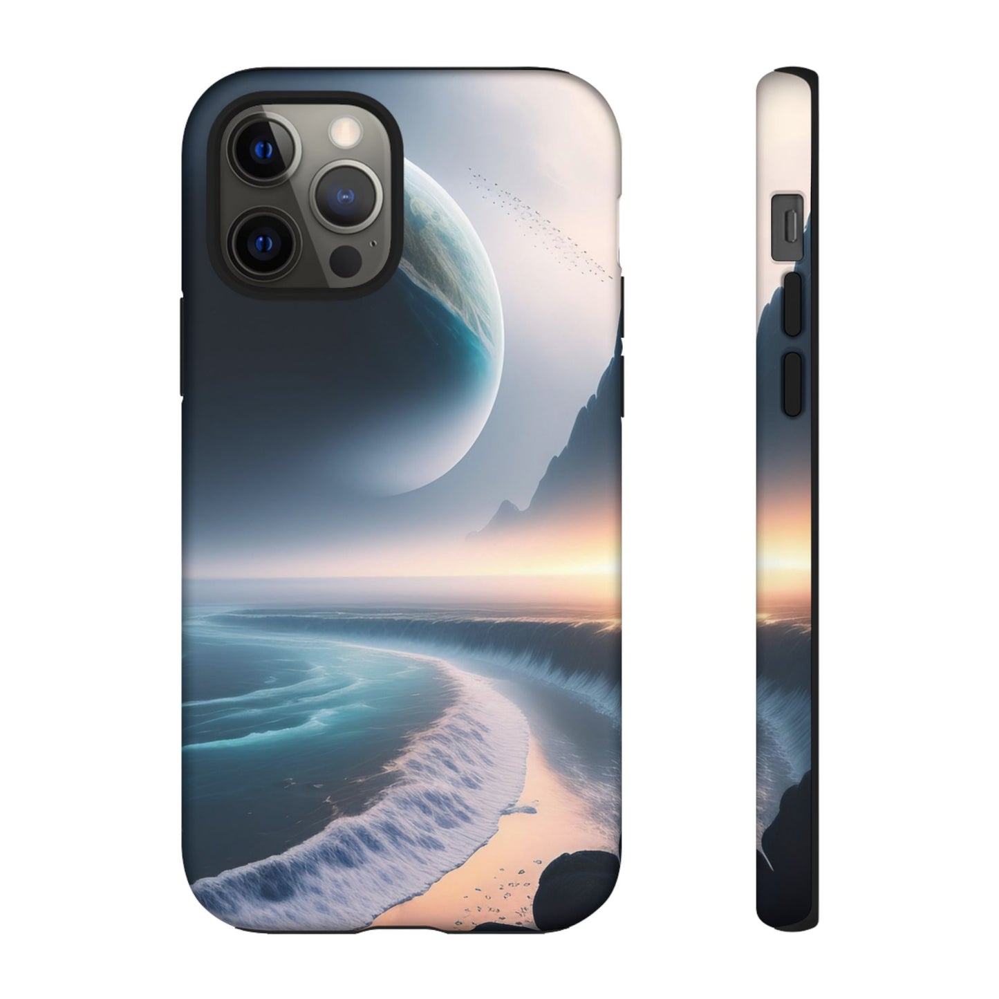 Galaxy Ocean Phone Case — Surreal Planet Beach Tough Case