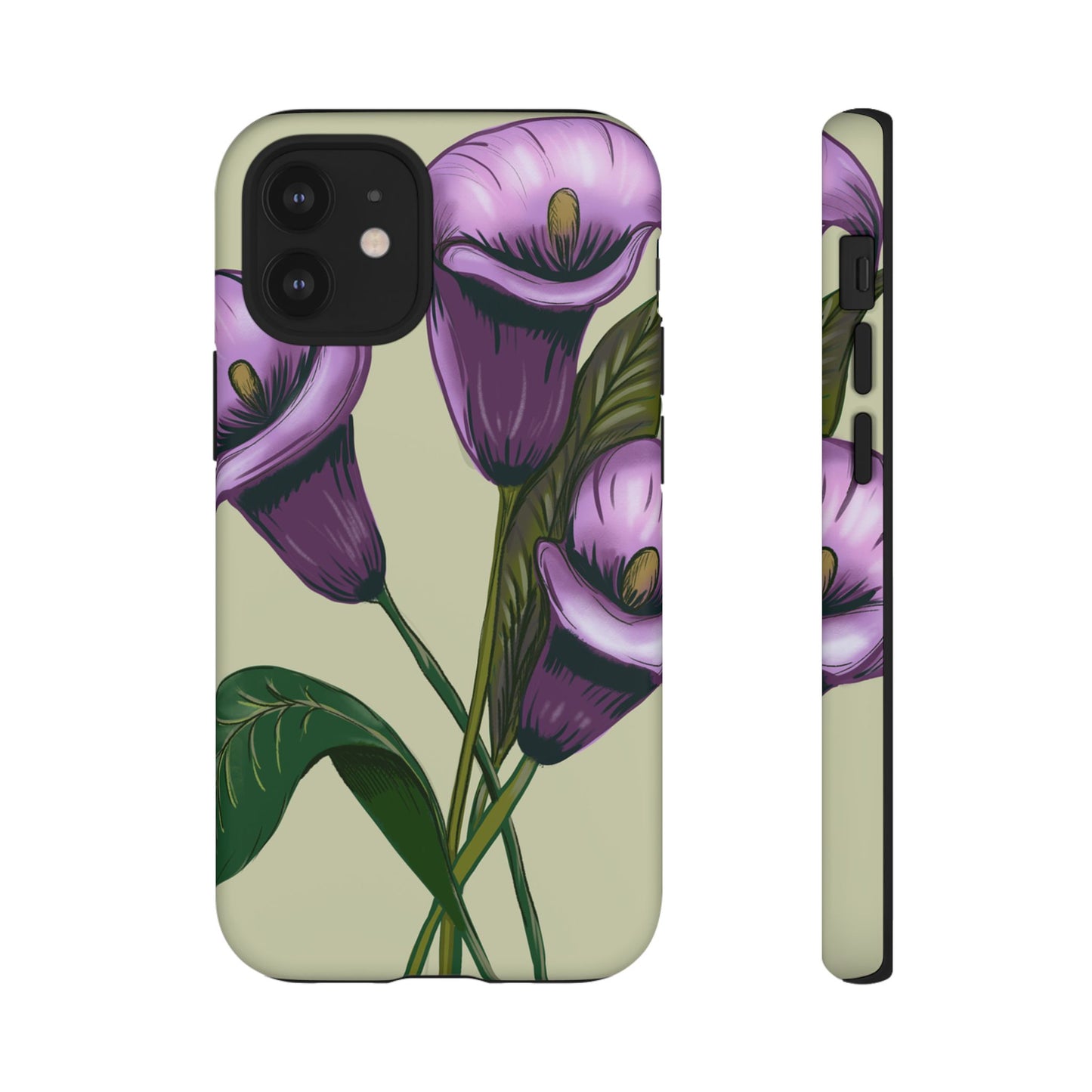 Floral Phone Case - Tough Cases, Purple Flower Design, Cell Phone Accessories, Gift for Her, Nature Lover Essentials