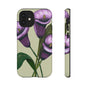 Floral Phone Case - Tough Cases, Purple Flower Design, Cell Phone Accessories, Gift for Her, Nature Lover Essentials