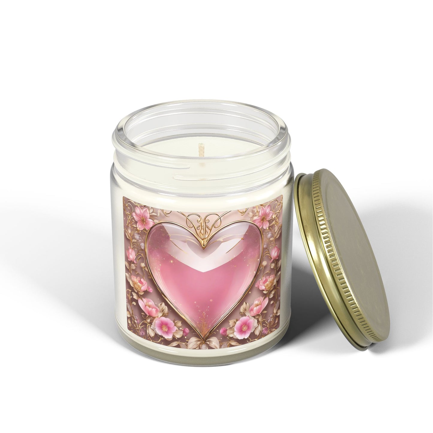 Coconut Apricot Heart Scented Candle (4oz/9oz)