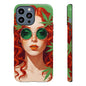 Vibrant Phone Case with Retro Greenery Design, Trendy Case for Casual Look, Gift for Her, Summer Vibes, Unique Phone Accessory