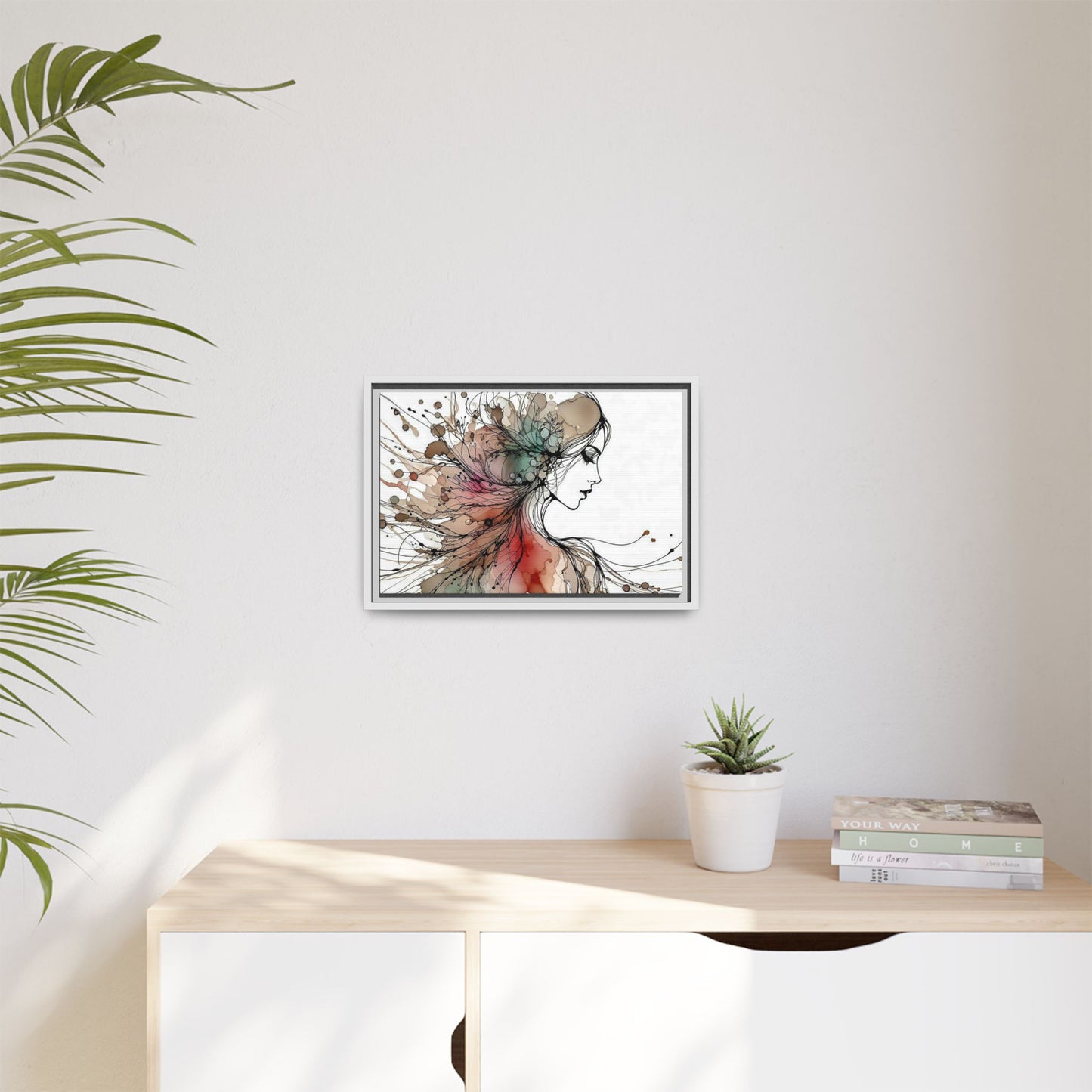 Matte Canvas, Framed (Multi-color) - Girl Whispers