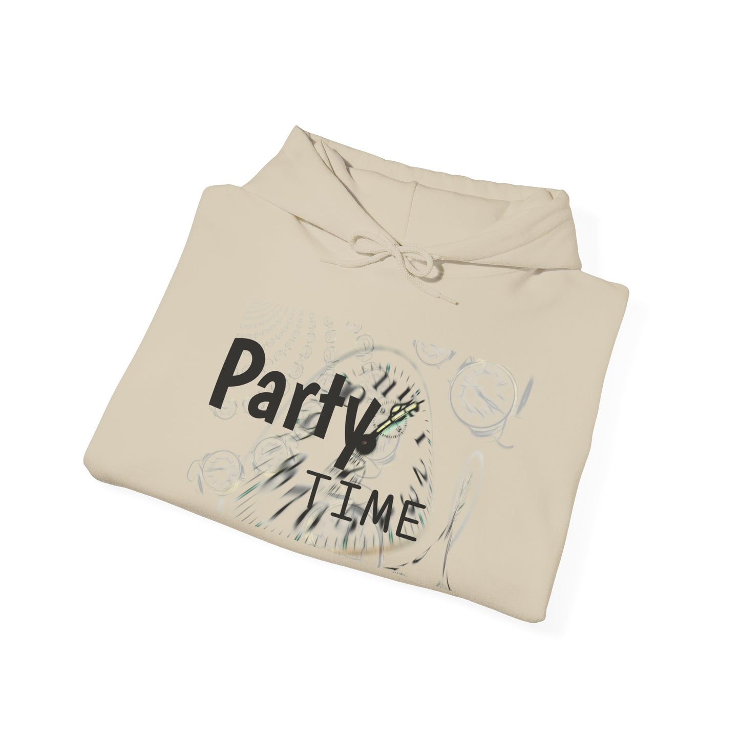 Party Time Unisex Hooded Sweatshirt, Fun Casualwear, Comfortable Gift, Perfect for Celebrations, Party-Outfit Essential