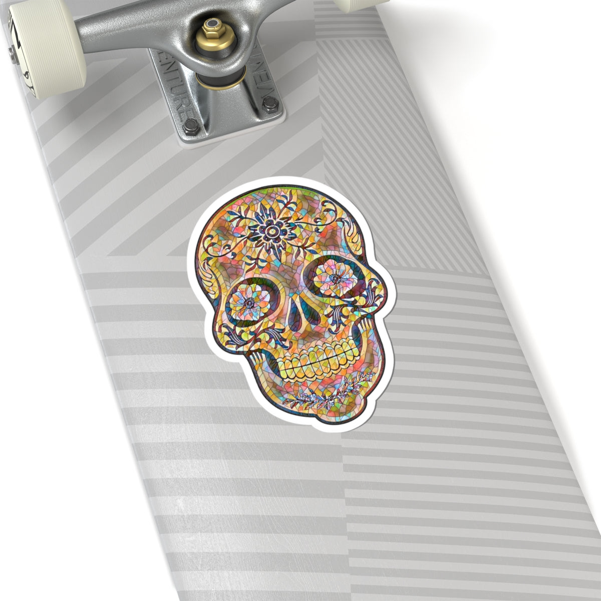 Colorful Skull Stickers | Day of the Dead Décor, Planner Stickers, Laptop Decals, Party Supplies, Artistic Gifts