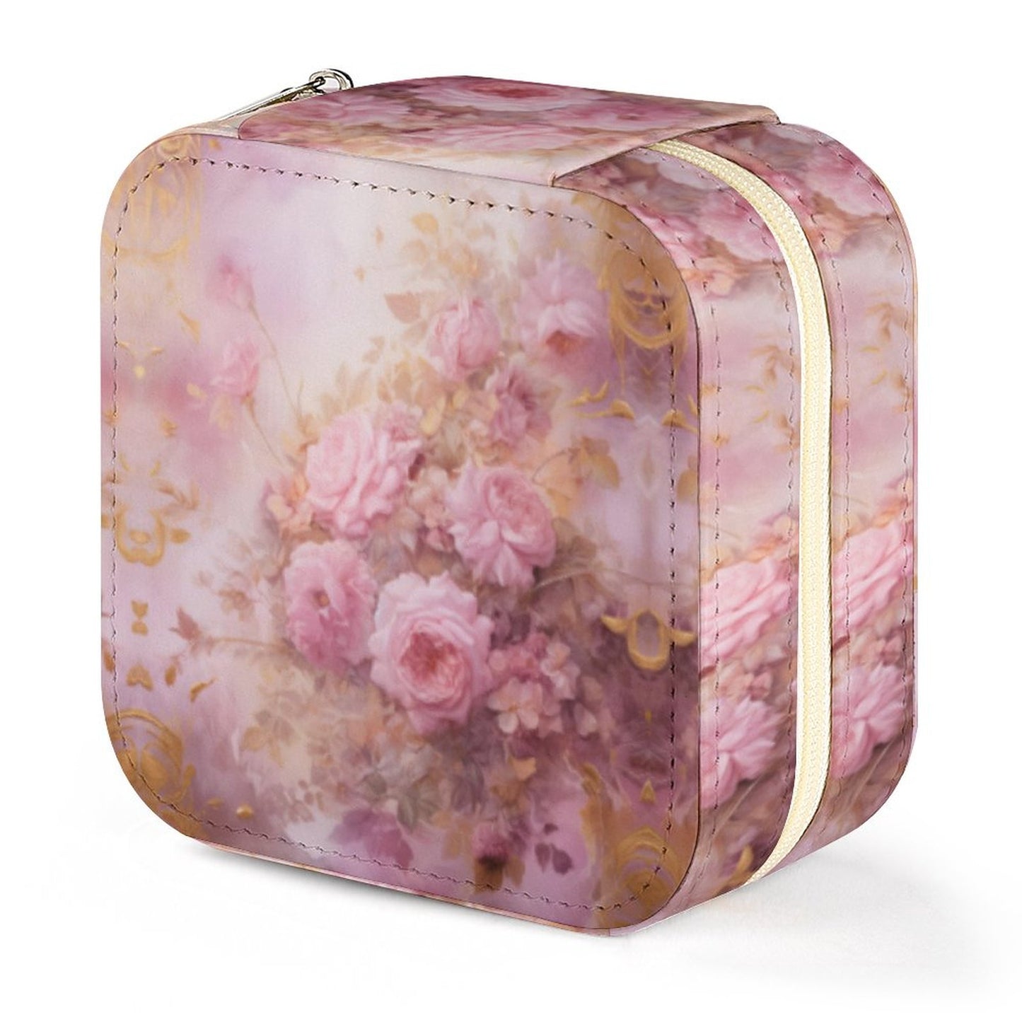 Box Organizer for Jewelry Pink flowers