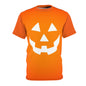 Halloween Pumpkin Face Unisex Tee, Spooky Shirt, Fall Fashion, Halloween Costume, Pumpkin Tee, Orange T-Shirt