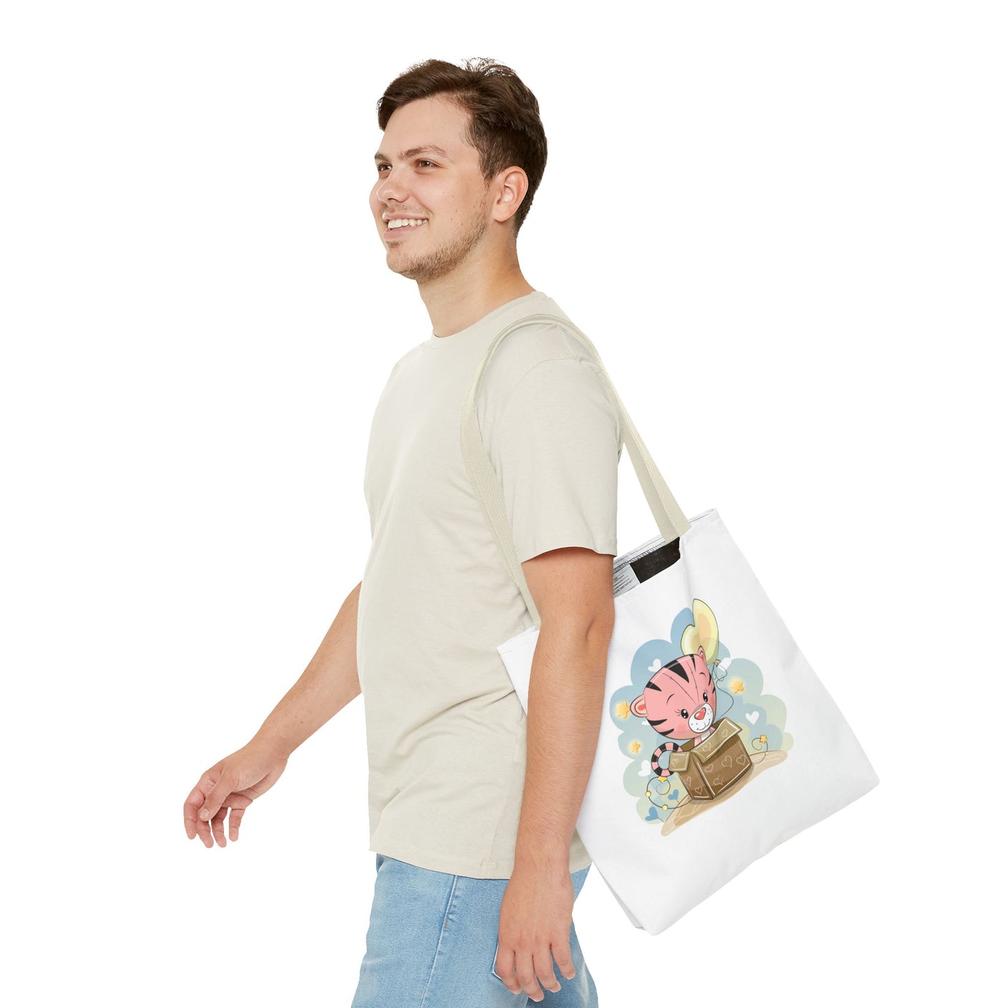 Cute Tiger Tote Bag Cute Shopping Bag, Eco-Friendly Tote, Kids' Tote