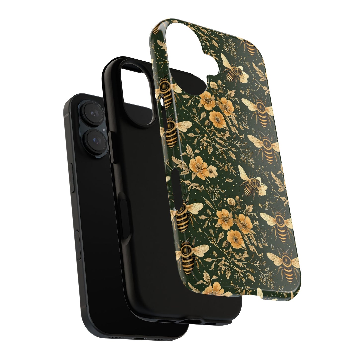 Nature-Inspired Phone Case, Tough Cases for Nature Lovers, Floral Bee Design, Eco-Friendly Gift, Summer Vibes, Trendy Phone Accessory,