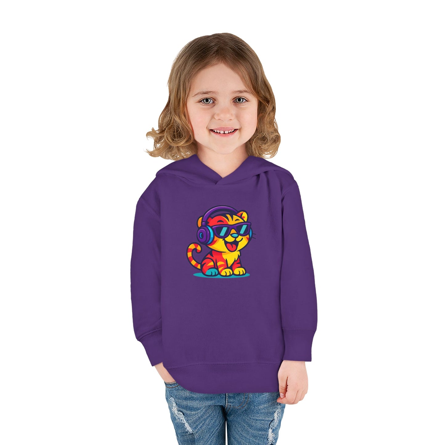 Colorful Tiger Hoodie for Toddlers | Fun Pullover for Kids, Cute Toddler Apparel, Kids' Gift, Birthday Present, Playtime Wear