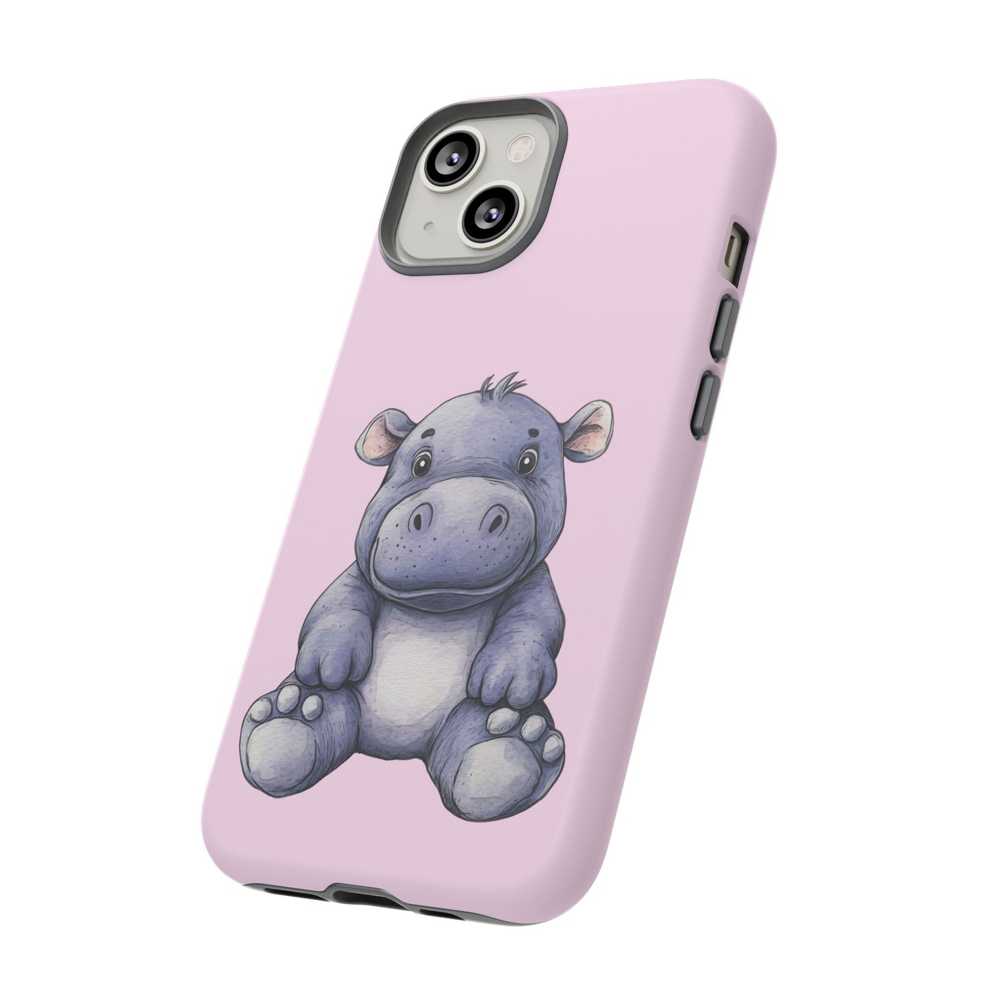 Cute Hippo Phone Case - Tough Cases, Animal Phone Cover, Kawaii Accessories, Gifts for Kids, Unique Tech Gear