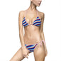 Women's Colorful Stripe Bikini Set, Summer Beachwear, Swimsuit, Vacation Essentials, Pool Party Attire, Trendy Swimwear