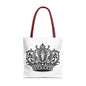Crown Design Tote Bag, Royal Style Shopping Tote, Chic Grocery Bag, Gift for Her, Fashionable Accessories