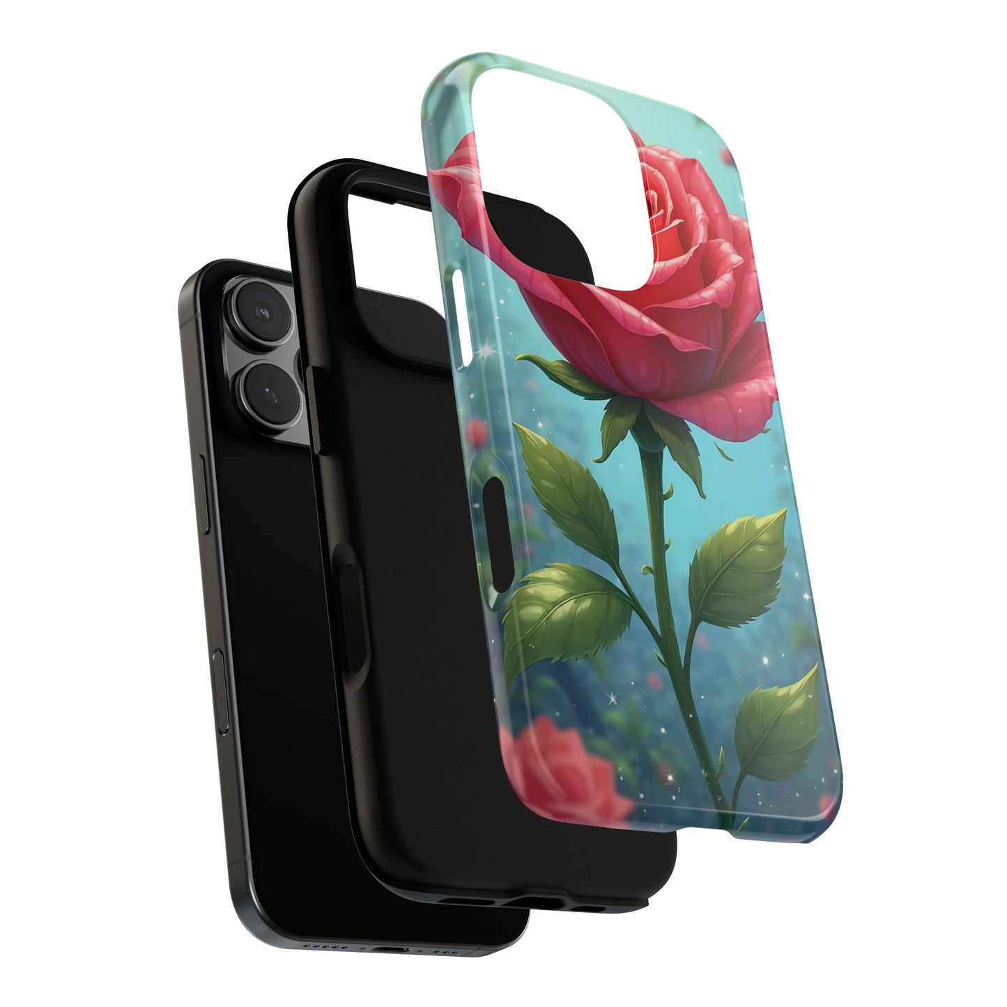 Floral Phone Case, Tough Cases with Elegant Rose Design, Stylish iPhone Cover, Rose Flower Gift for Nature Lovers, Unique Mobile Accessories
