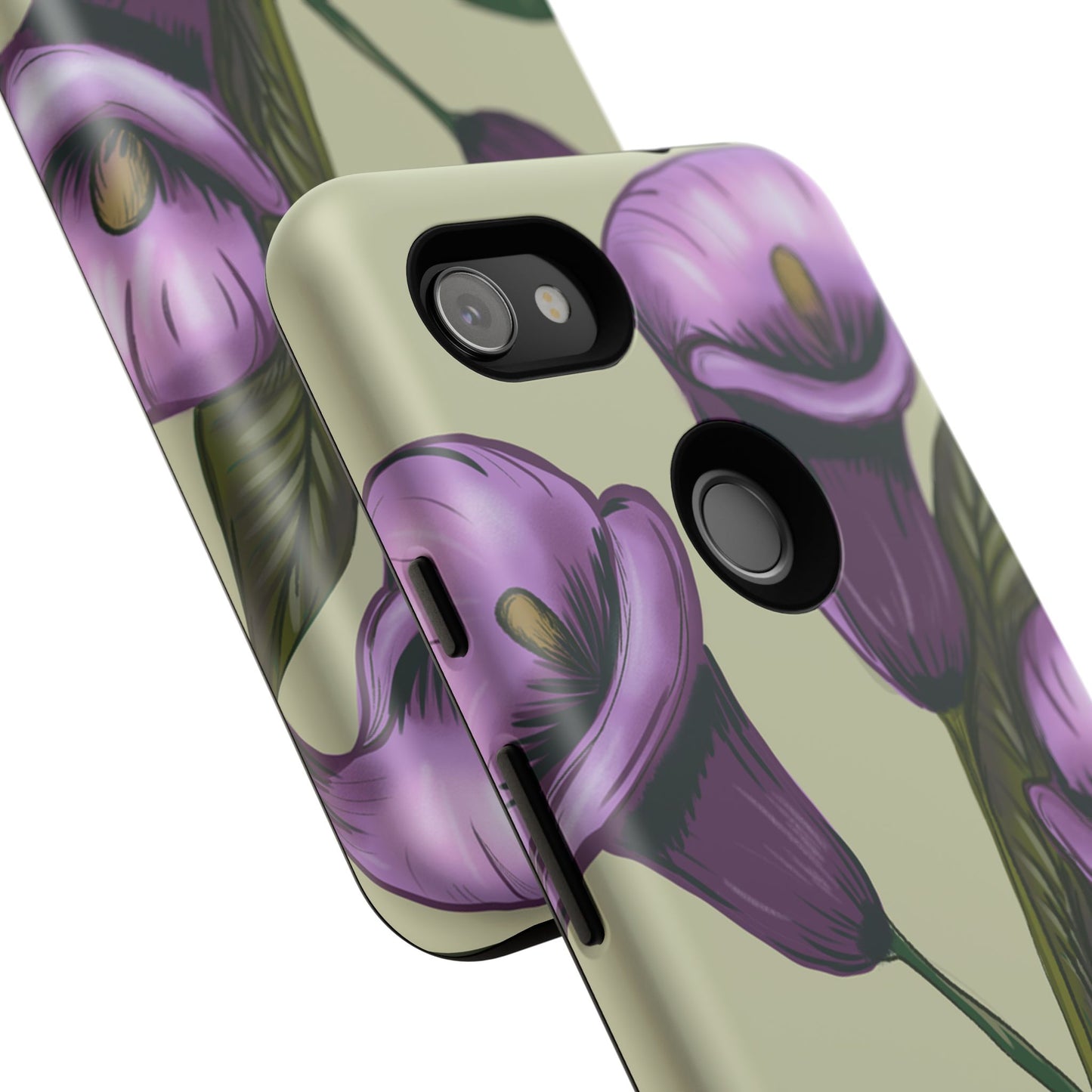 Floral Phone Case - Tough Cases, Purple Flower Design, Cell Phone Accessories, Gift for Her, Nature Lover Essentials