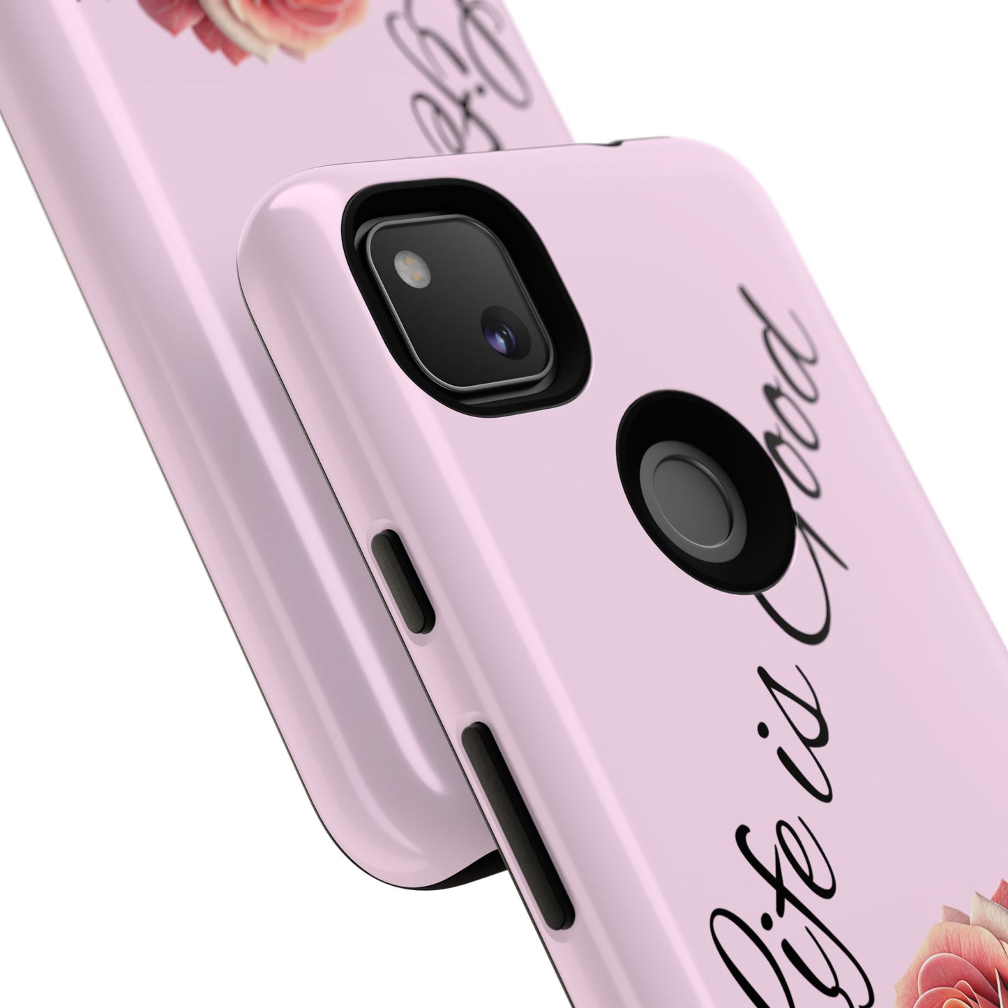 Roses & Positivity Phone Case - Floral Design, Life is Good, Tough Cases for Everyday Wear, Gift for Friends, Mother's Day, Spring [...]