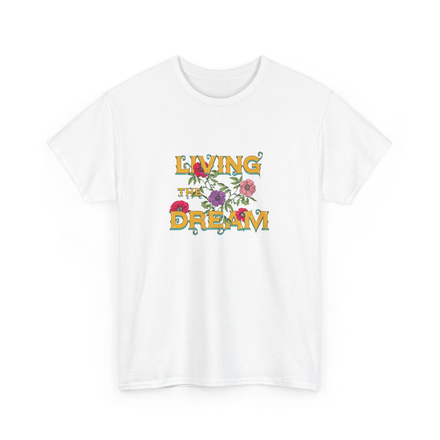 Living the Dream Floral Tee, Unisex Cotton T-Shirt, Inspirational Gift, Casual Everyday Wear, Flower Graphic Shirt, Summer Wardrobe [...]