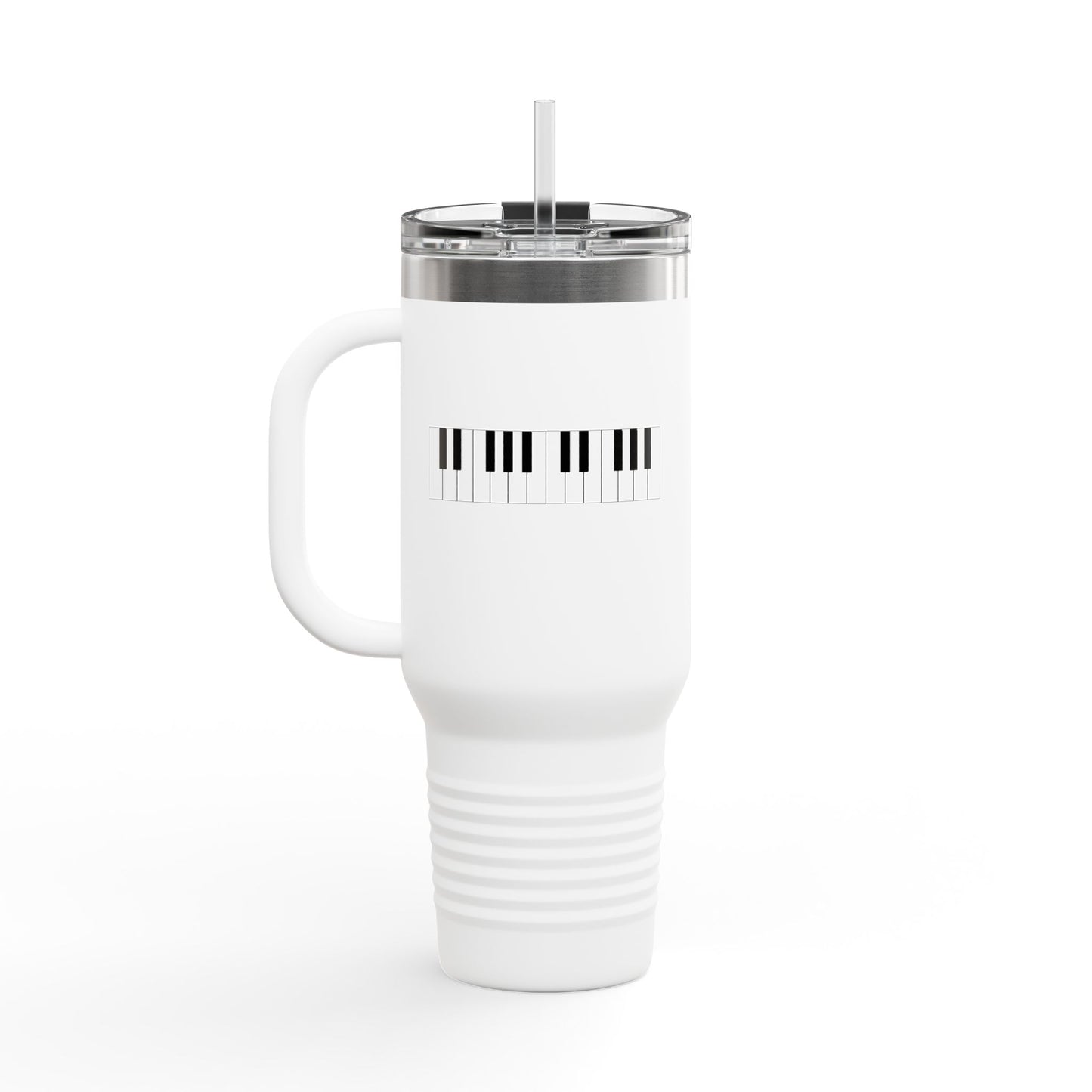 Piano-Themed Insulated Travel Mug, 40oz | Music Lover's Drinkware, Perfect Gift for Musicians, Coffee Mug, Travel Cup, Concert Essential