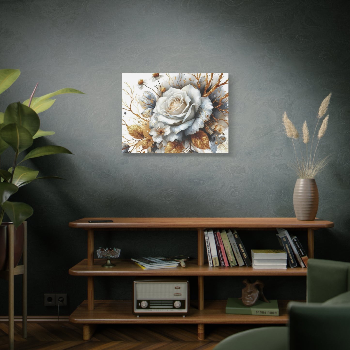 Matte Canvas, Stretched, 1.25" - Gold and Black