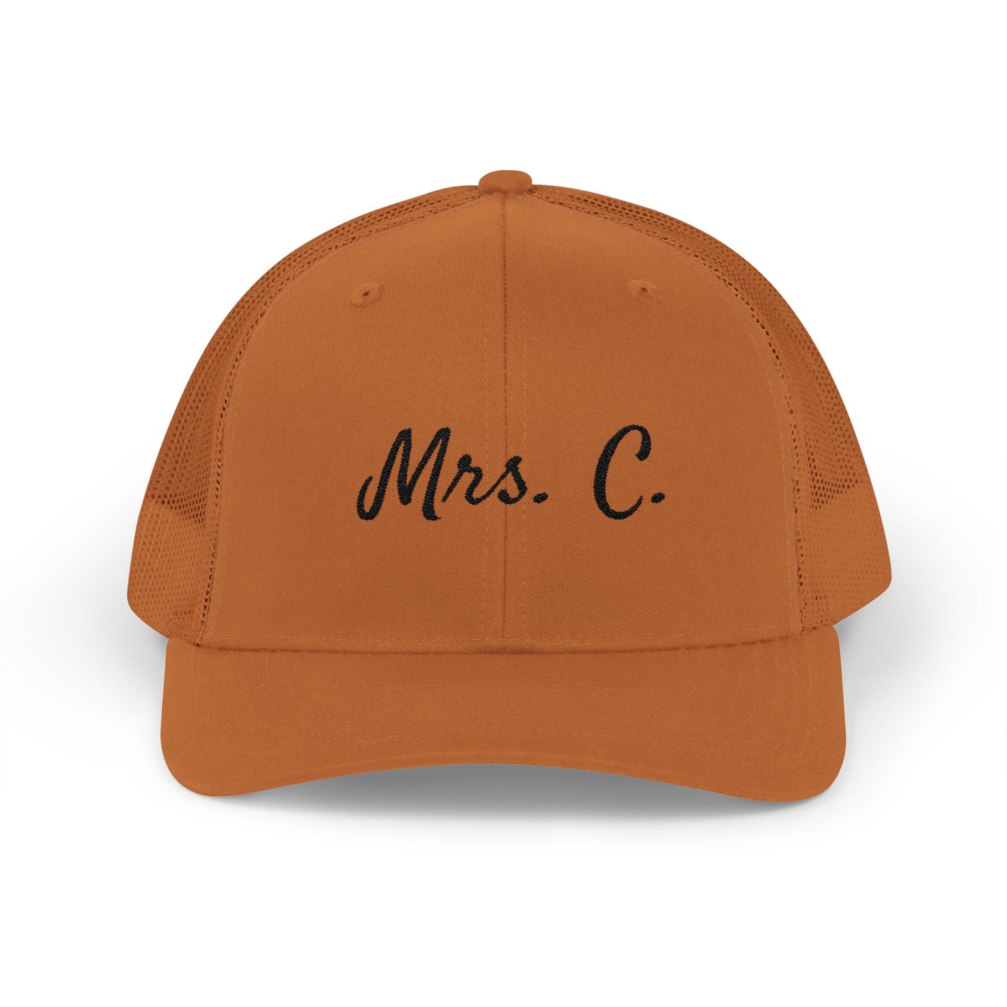 Mrs. C. Snapback Trucker Cap for Newlyweds, Wedding Gift, Bride Hat, Personalized Cap, Casual Style Accessories