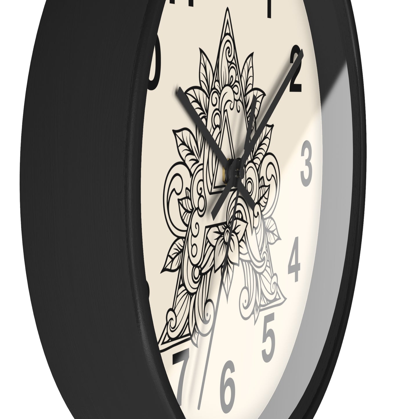 Boho Floral Wall Clock, Home Decor, Gift for Her, Bohemian Style, Living Room Wall Art, Unique Timepiece, Handmade Clock