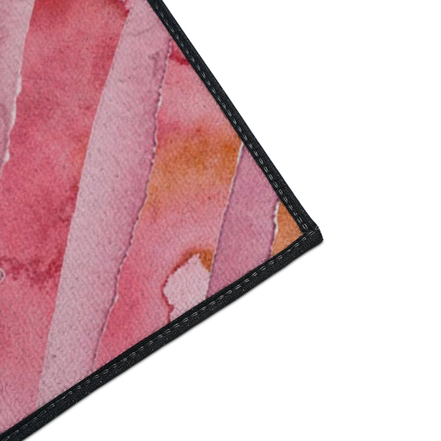 Pink Watercolor Abstract Heavy-Duty Floor Mat — Slip-Resistant Entry & Kitchen Rug