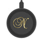 Monogram 'N' Wireless Charging Pad — Elegant Gold Script Qi Charger
